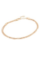 fetching tiny gold triple stand childrens bracelet
